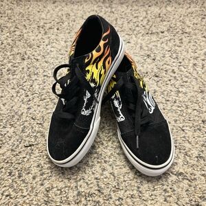 Vans Black Flame Sneakers